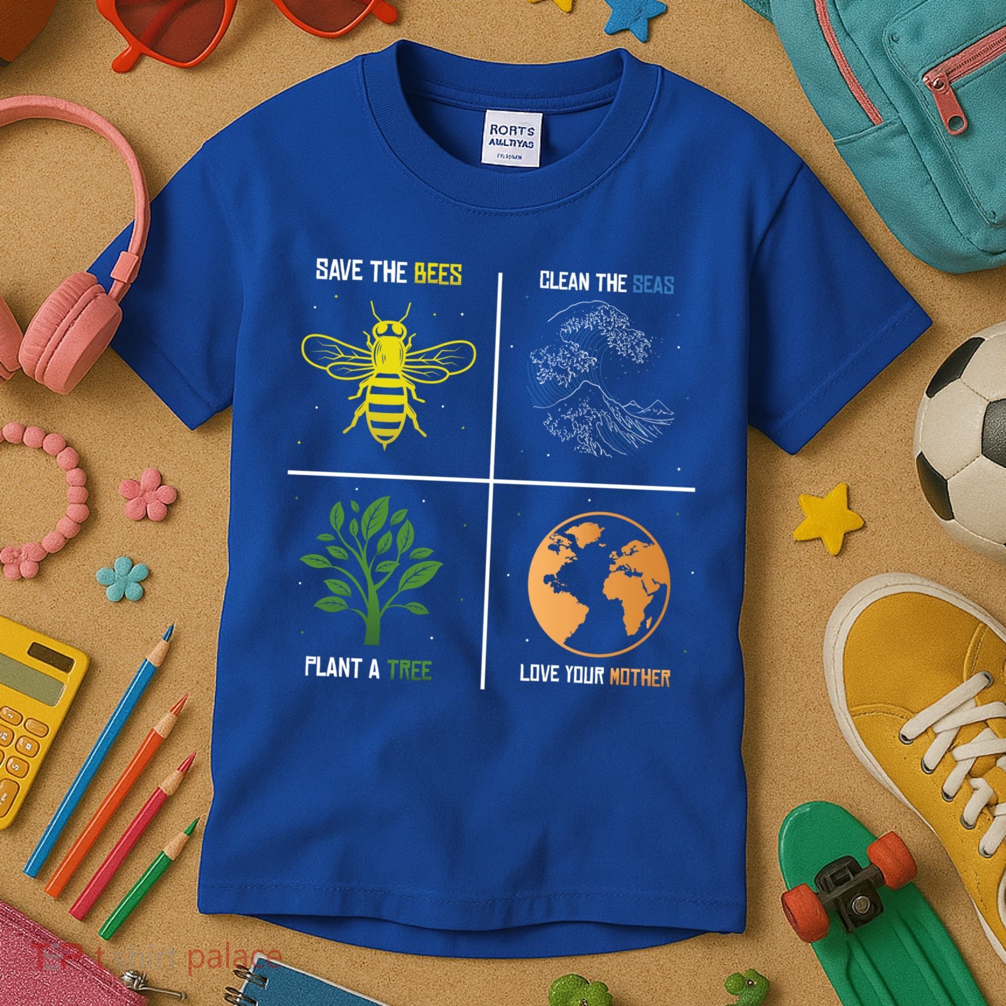 Save The Bees Plant More Trees Earth Day Gift Kids T-Shirt