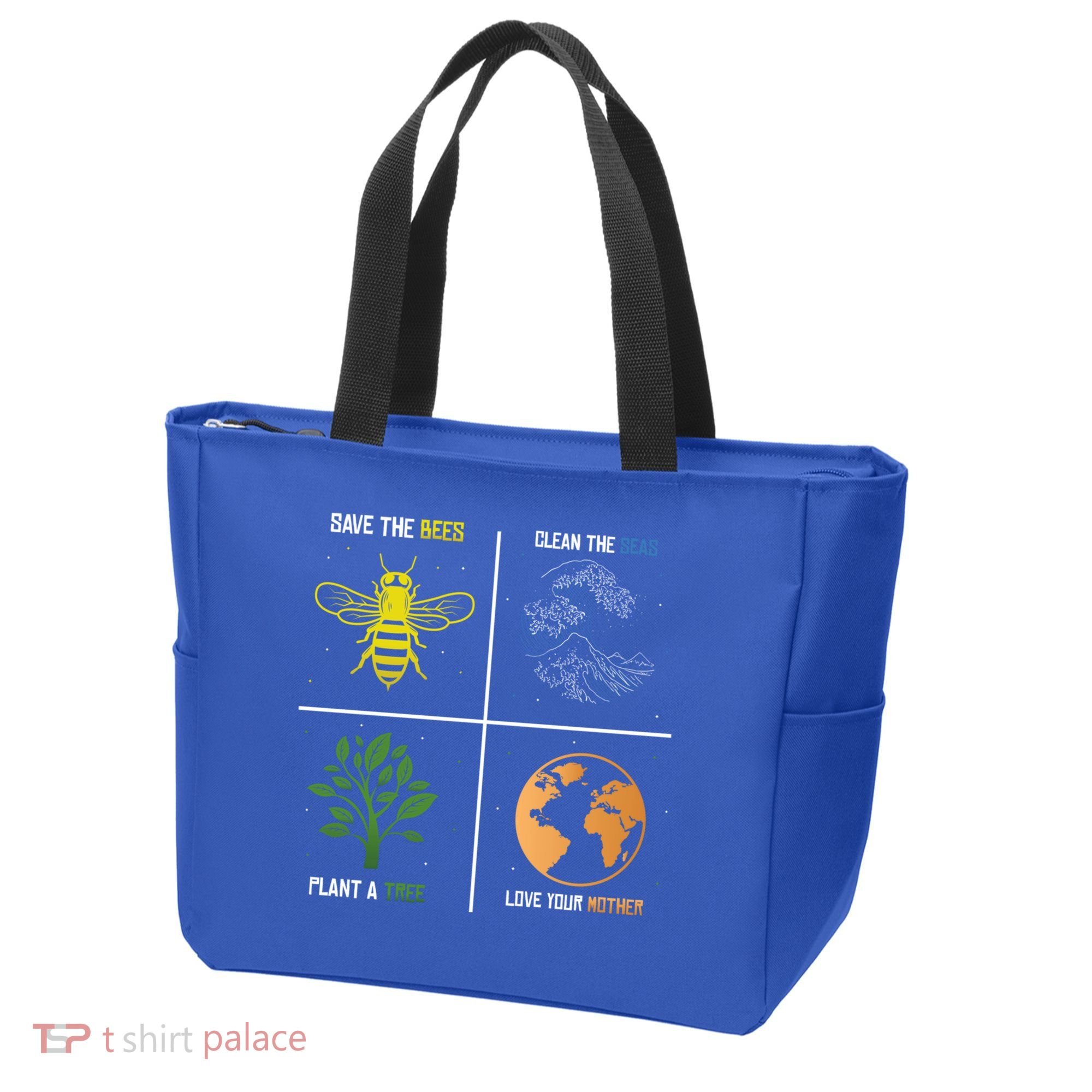 Save The Bees Plant More Trees Earth Day Gift Tote Bag
