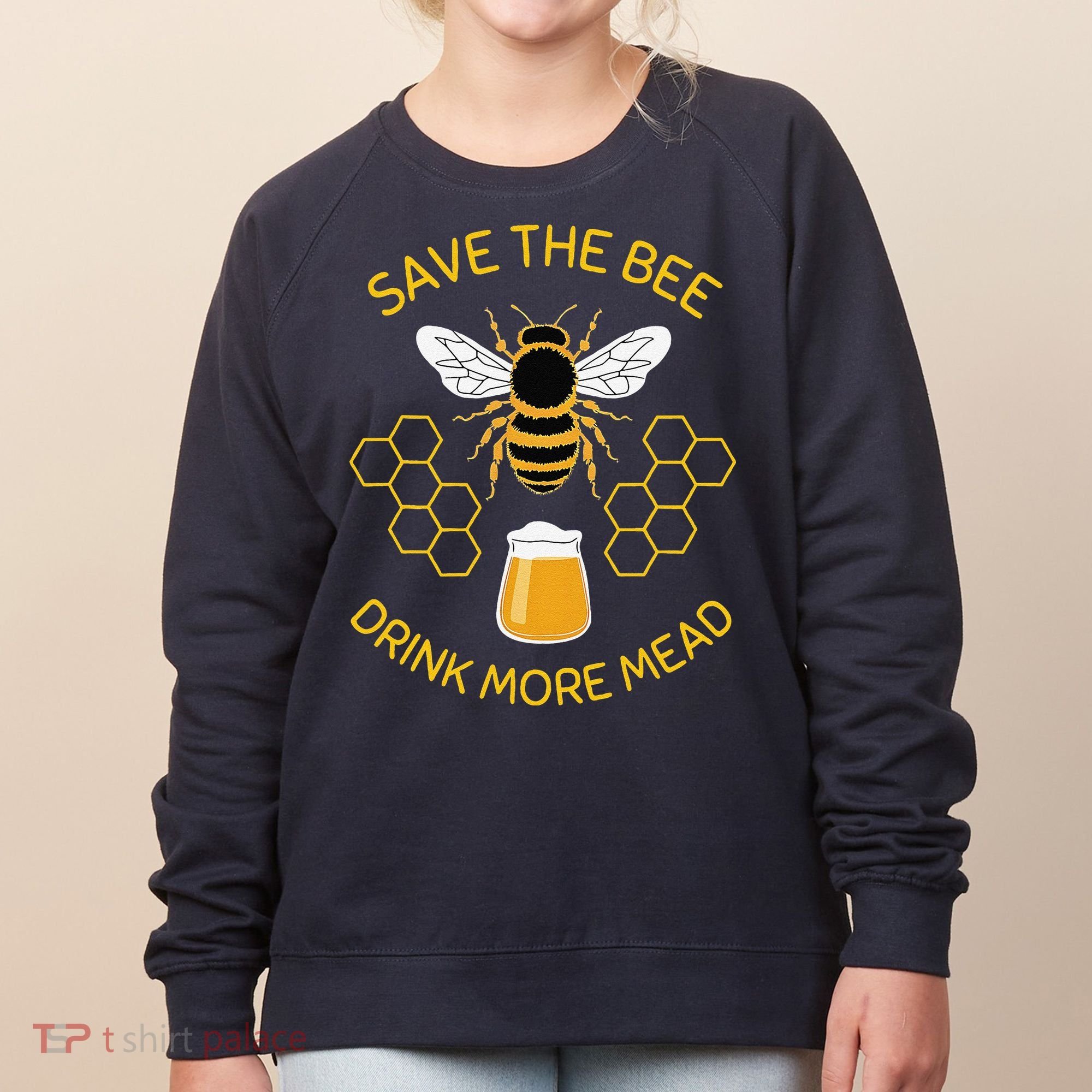 Save The Bees Drink More Mead Funny Craft Beer Brew Women's Sweatshirt