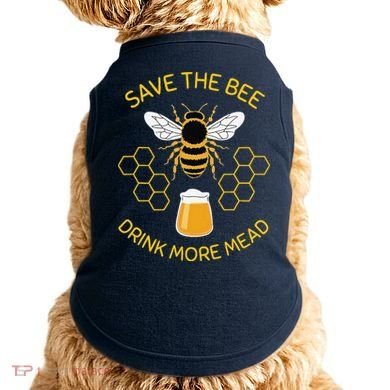 Save The Bees Drink More Mead Funny Craft Beer Brew Doggie Tank
