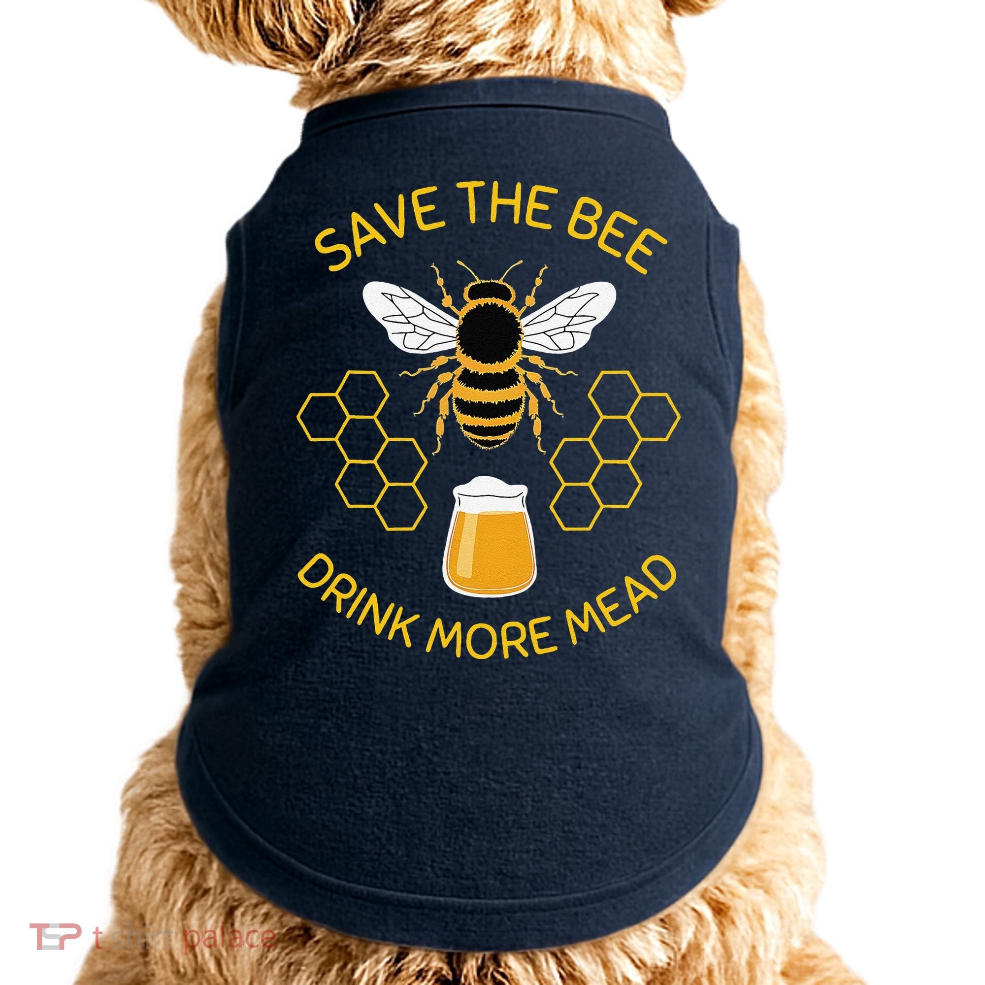 Save The Bees Drink More Mead Funny Craft Beer Brew Doggie Tank