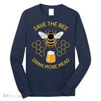 Save The Bees Drink More Mead Funny Craft Beer Brew Long Sleeve Shirt thumb 0