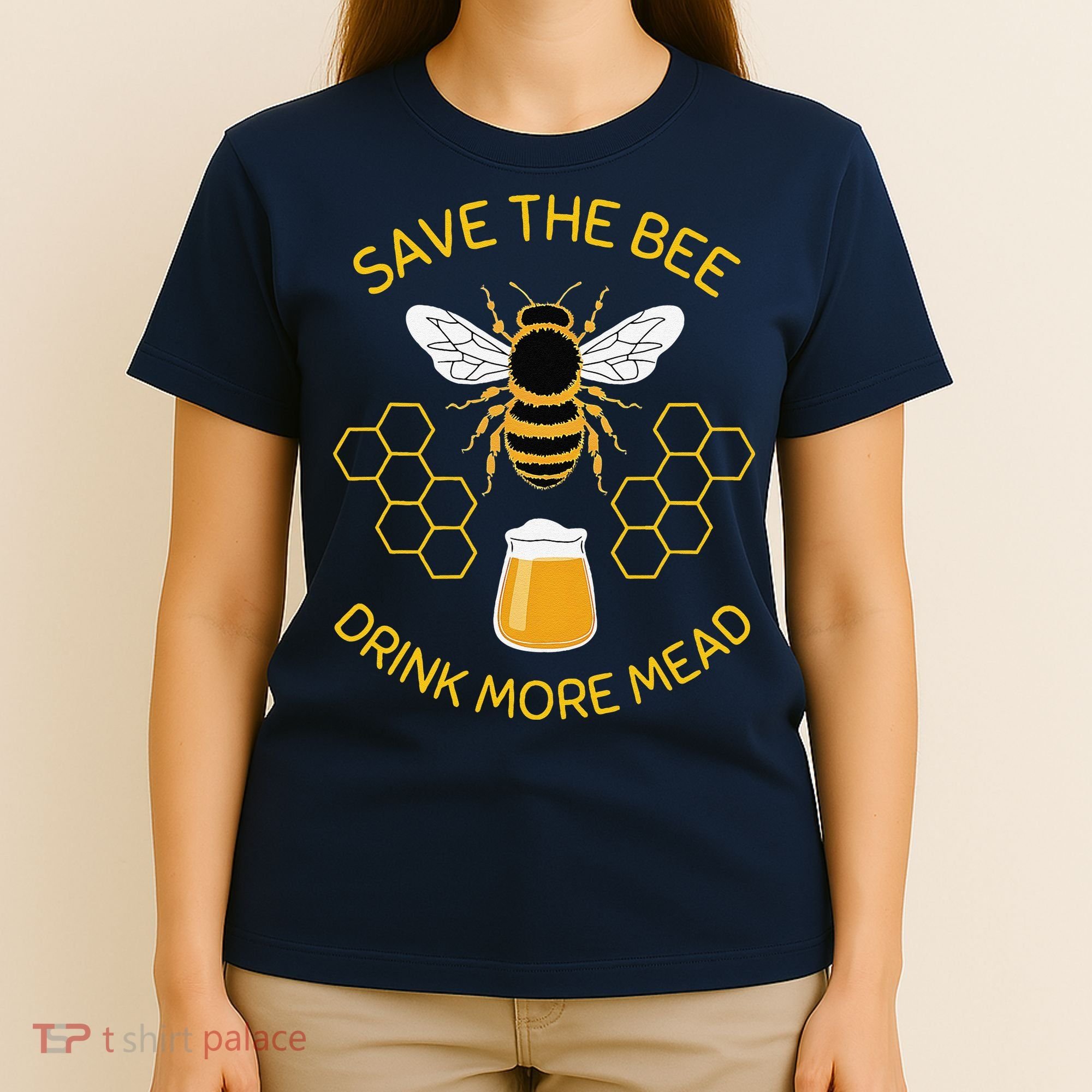 Save The Bees Drink More Mead Funny Craft Beer Brew T-Shirt