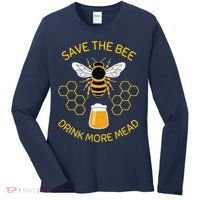 Save The Bees Drink More Mead Funny Craft Beer Brew Women's Long Sleeve Shirt thumb 0
