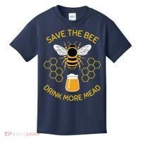 Save The Bees Drink More Mead Funny Craft Beer Brew Kids T-Shirt thumb 0