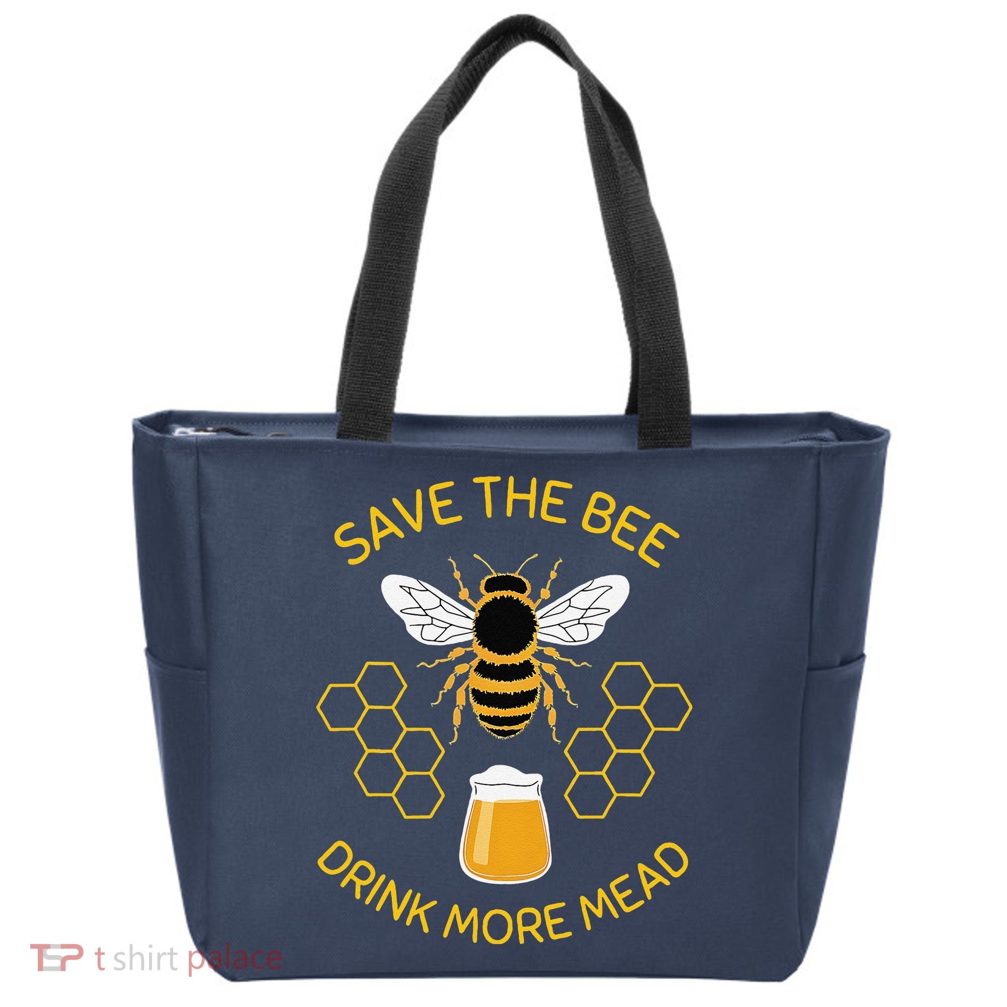 Save The Bees Drink More Mead Funny Craft Beer Brew Tote Bag