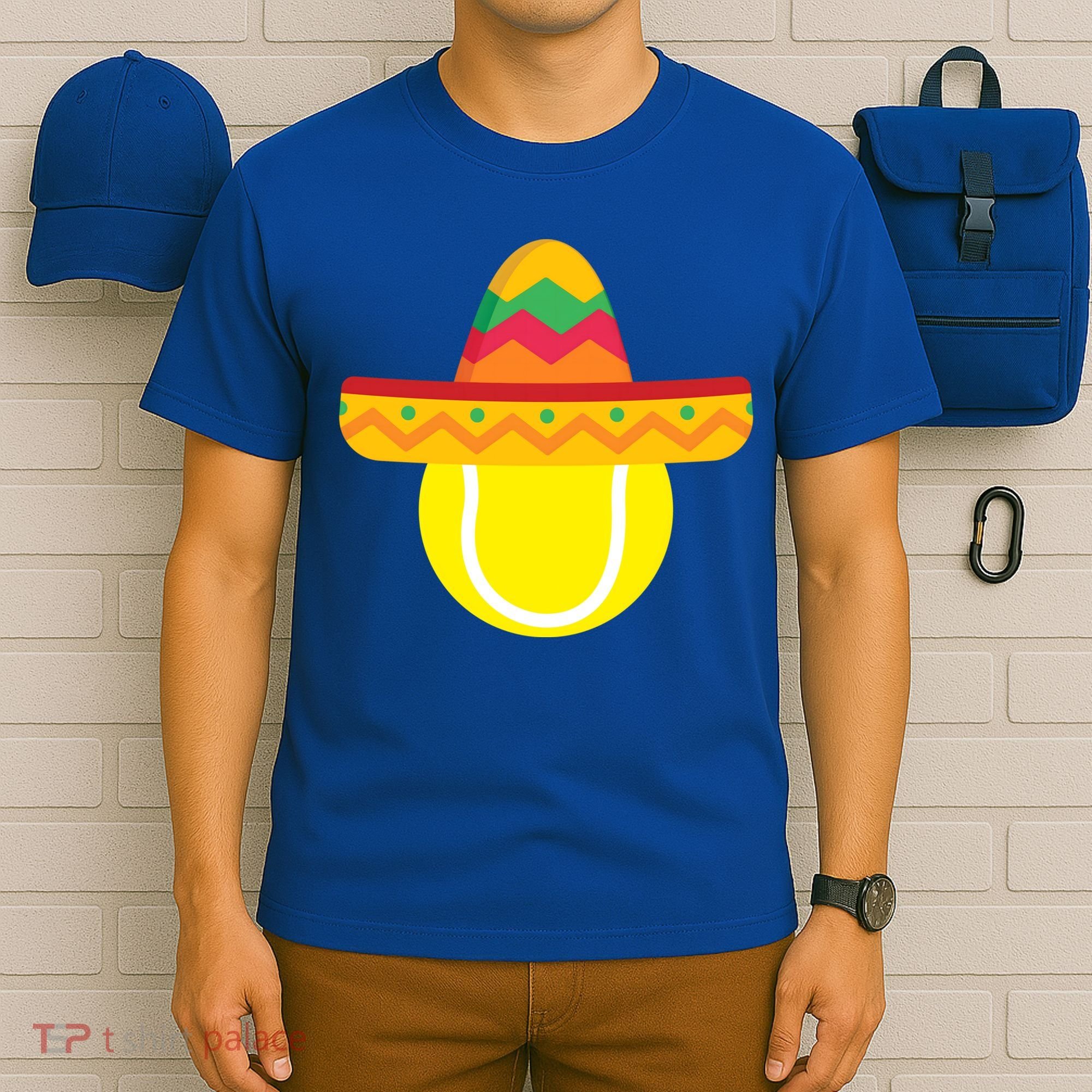 Sombrero Tennis Ball Cinco De Mayo Tennis Player Gift T-Shirt