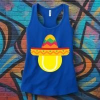 Sombrero Tennis Ball Cinco De Mayo Tennis Player Gift Women's Tank Top thumb 3