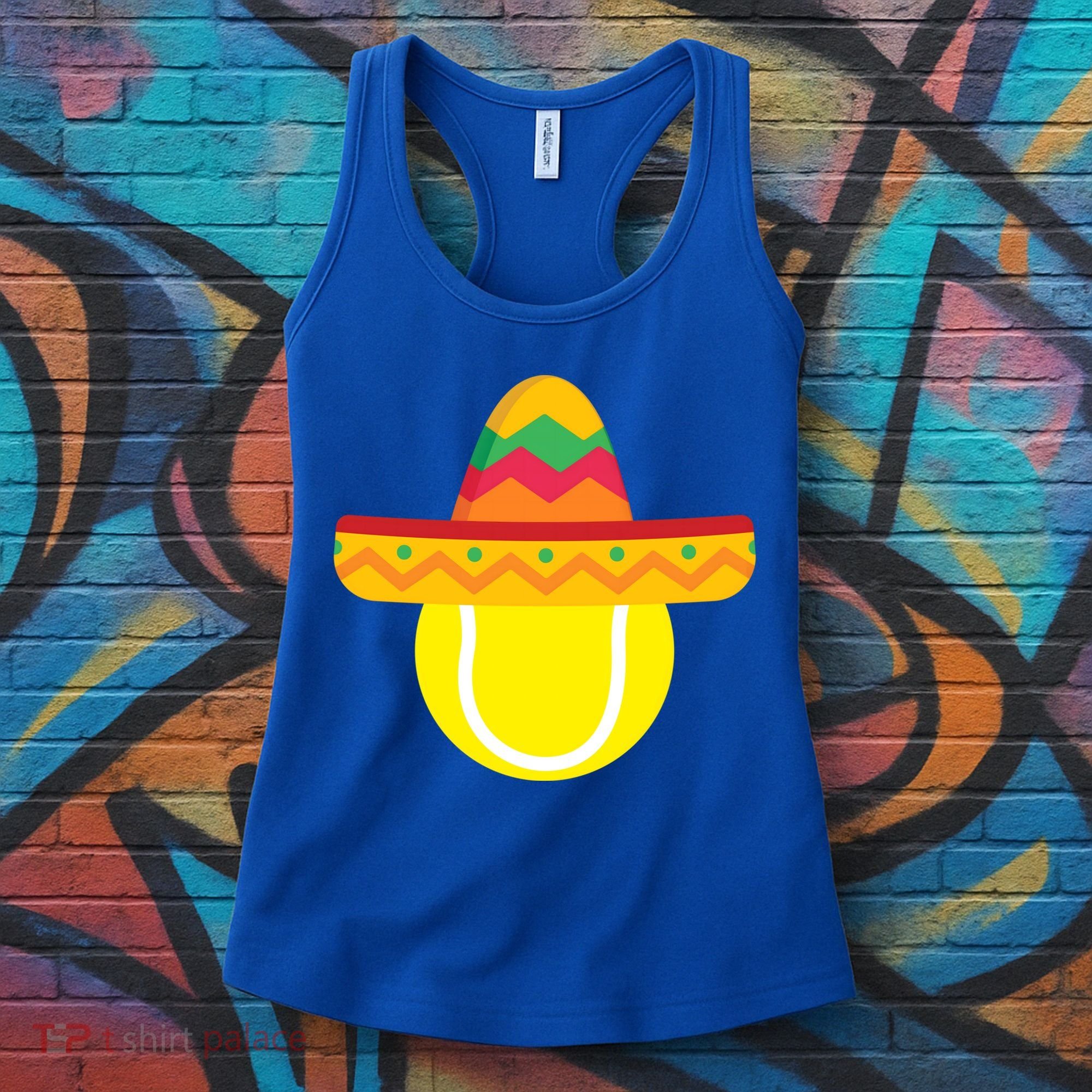 Sombrero Tennis Ball Cinco De Mayo Tennis Player Gift Women's Tank Top