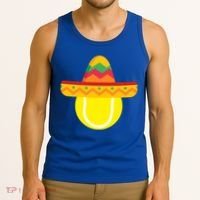 Sombrero Tennis Ball Cinco De Mayo Tennis Player Gift Tank Top thumb 3