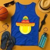 Sombrero Tennis Ball Cinco De Mayo Tennis Player Gift Tank Top thumb 4