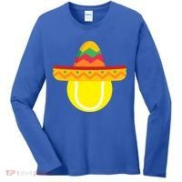 Sombrero Tennis Ball Cinco De Mayo Tennis Player Gift Women's Long Sleeve Shirt thumb 0
