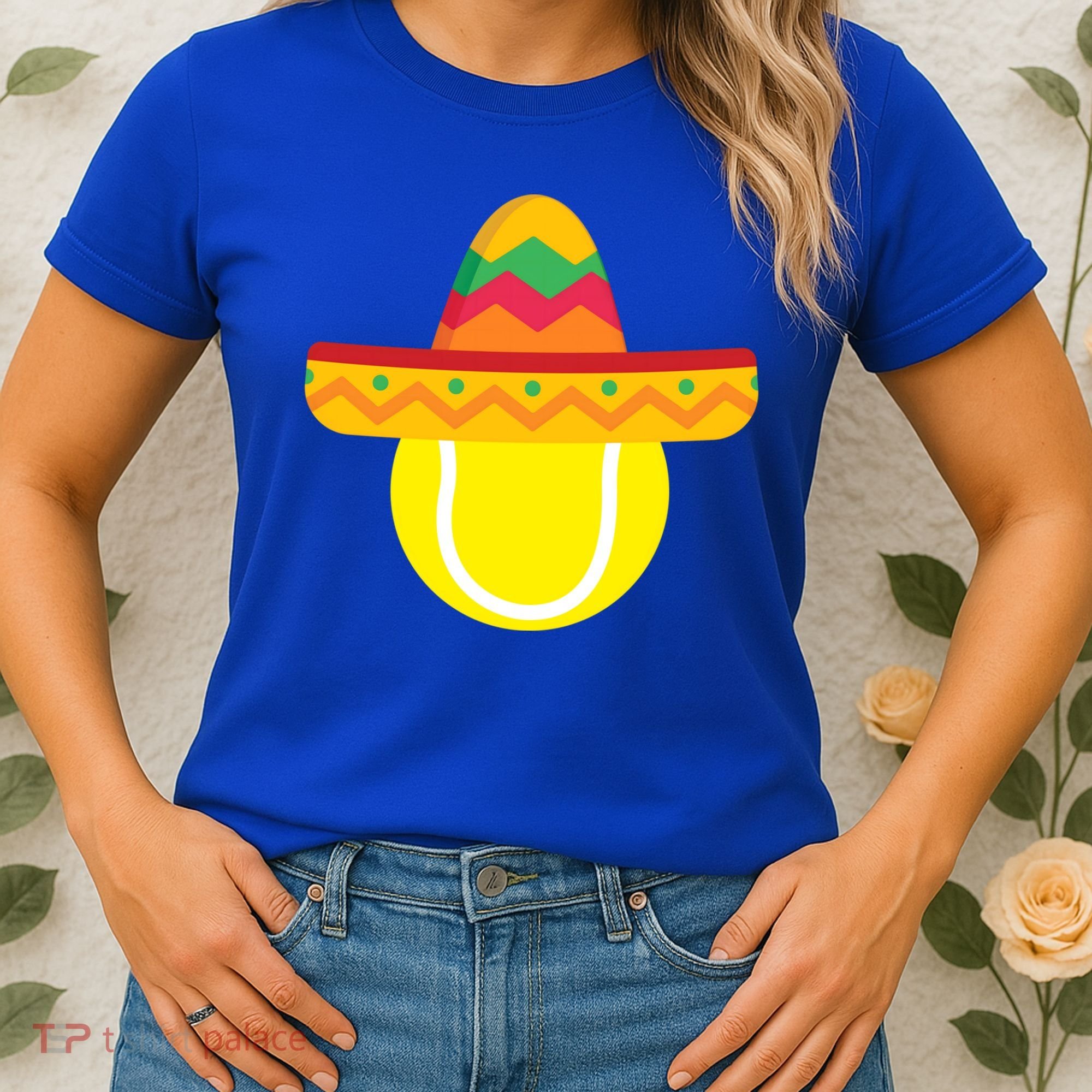 Sombrero Tennis Ball Cinco De Mayo Tennis Player Gift Women's T-Shirt