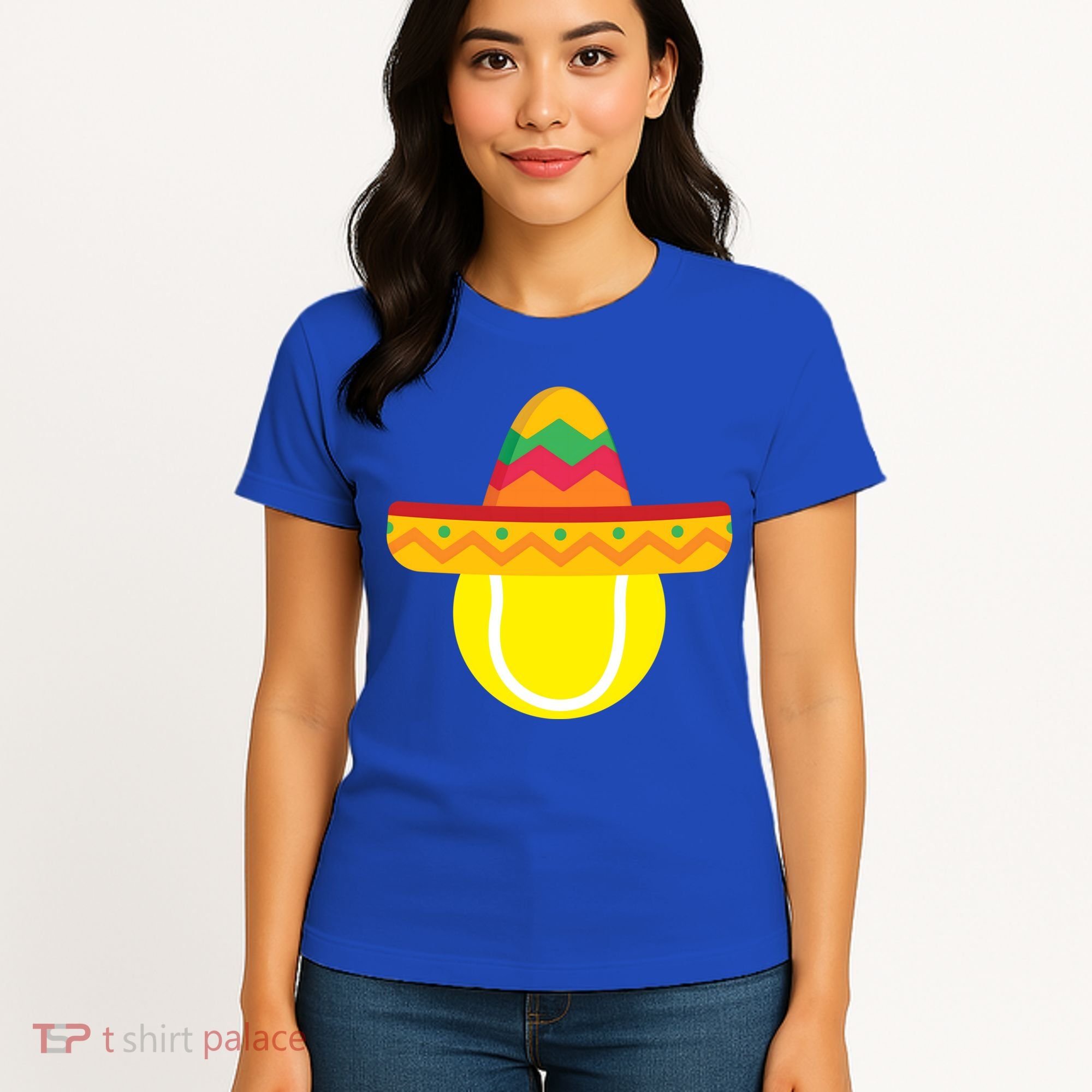 Sombrero Tennis Ball Cinco De Mayo Tennis Player Gift Women's T-Shirt