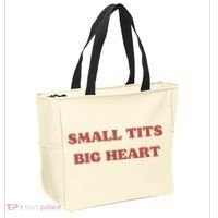 Small Tits Big Heart Tote Bag thumb 2