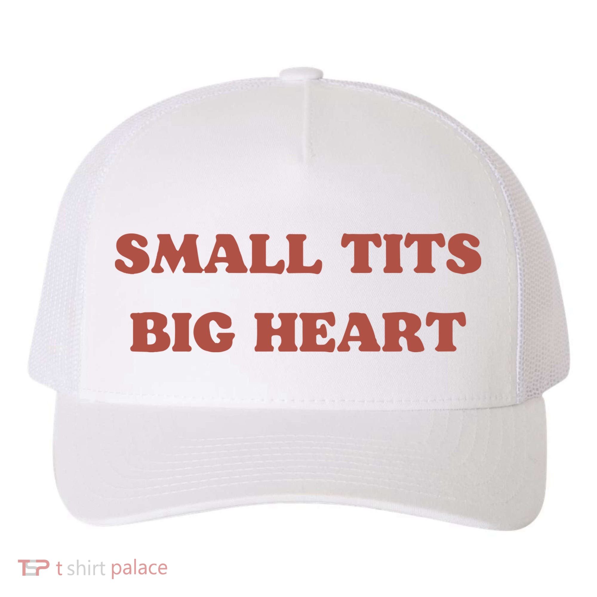Small Tits Big Heart Yupoong Adult 5-Panel Trucker Hat