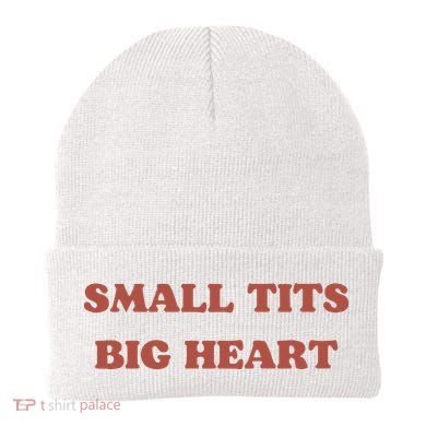 Small Tits Big Heart Beanie