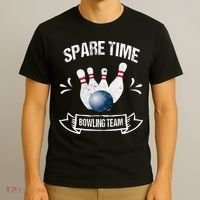 Spare Time Bowling Team Funny Bowling T-Shirt thumb 3
