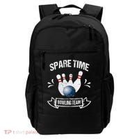 Spare Time Bowling Team Funny Bowling Backpack thumb 0