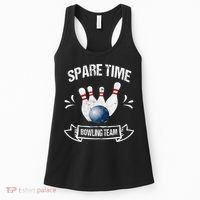 Spare Time Bowling Team Funny Bowling Women's Tank Top thumb 0