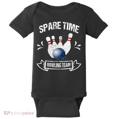Spare Time Bowling Team Funny Bowling Baby Bodysuit