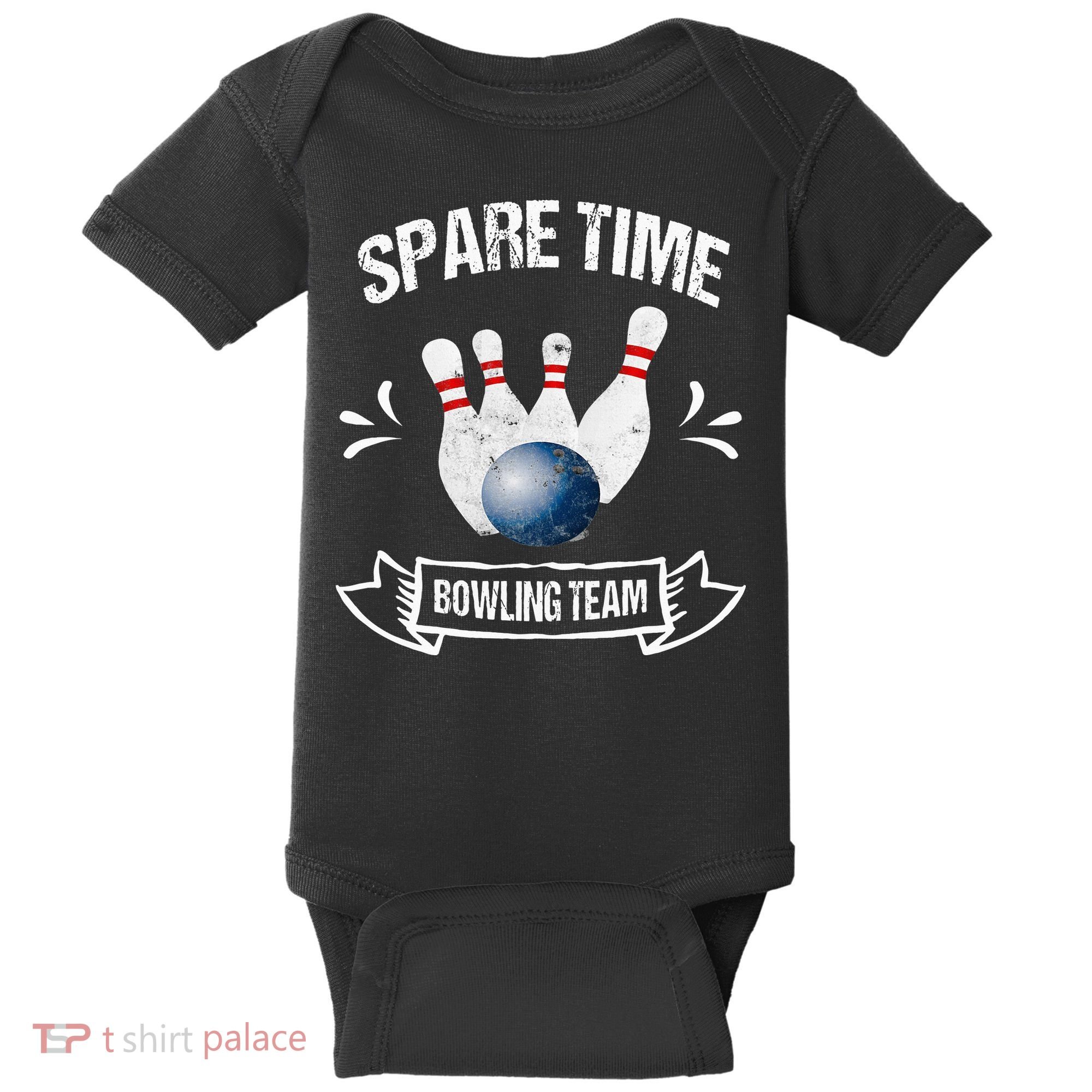 Spare Time Bowling Team Funny Bowling Baby Bodysuit