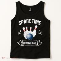 Spare Time Bowling Team Funny Bowling Tank Top thumb 2