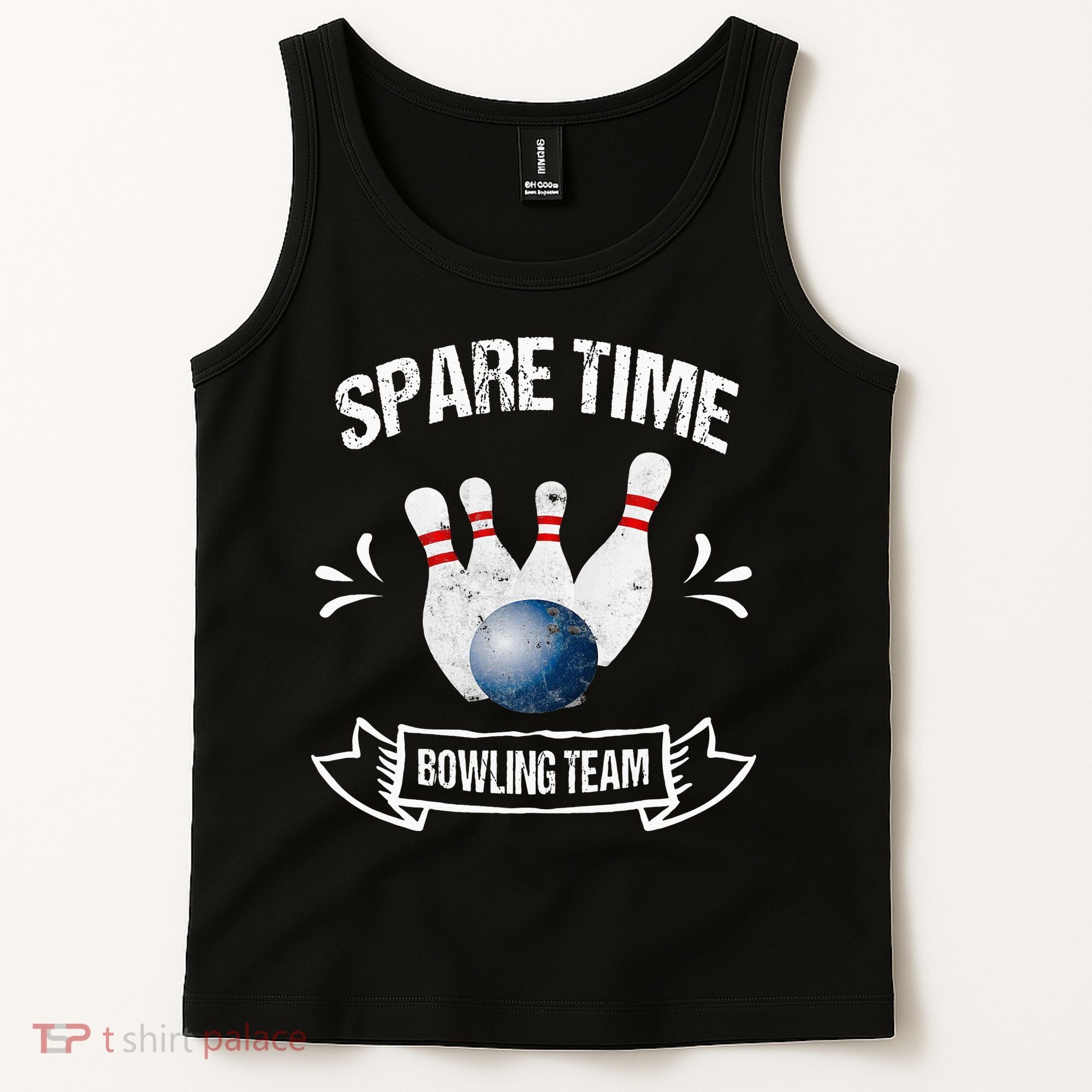 Spare Time Bowling Team Funny Bowling Tank Top