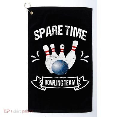 Spare Time Bowling Team Funny Bowling Golf Towel