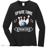 Spare Time Bowling Team Funny Bowling Women's Long Sleeve Shirt thumb 0