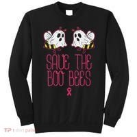 Save The Boobees Boo Bees Breast Cancer Halloween Sweatshirt thumb 0