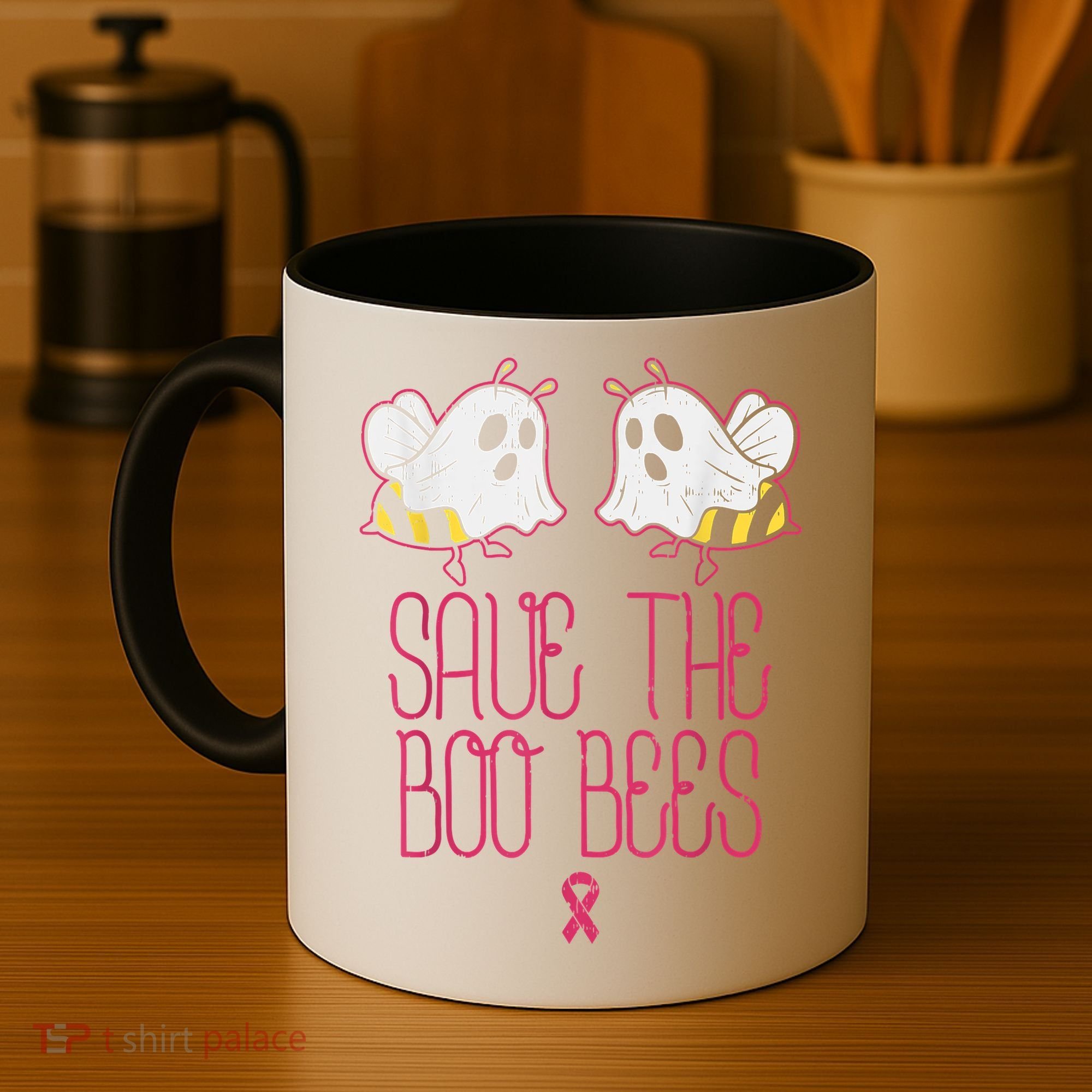 Save The Boobees Boo Bees Breast Cancer Halloween Coffee Mug