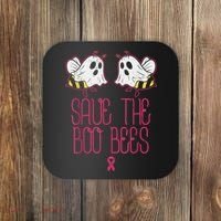 Save The Boobees Boo Bees Breast Cancer Halloween Coaster thumb 0