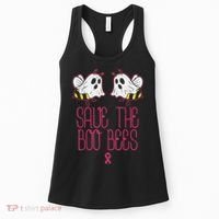 Save The Boobees Boo Bees Breast Cancer Halloween Women's Tank Top thumb 0