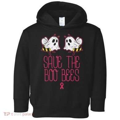 Save The Boobees Boo Bees Breast Cancer Halloween Toddler Hoodie
