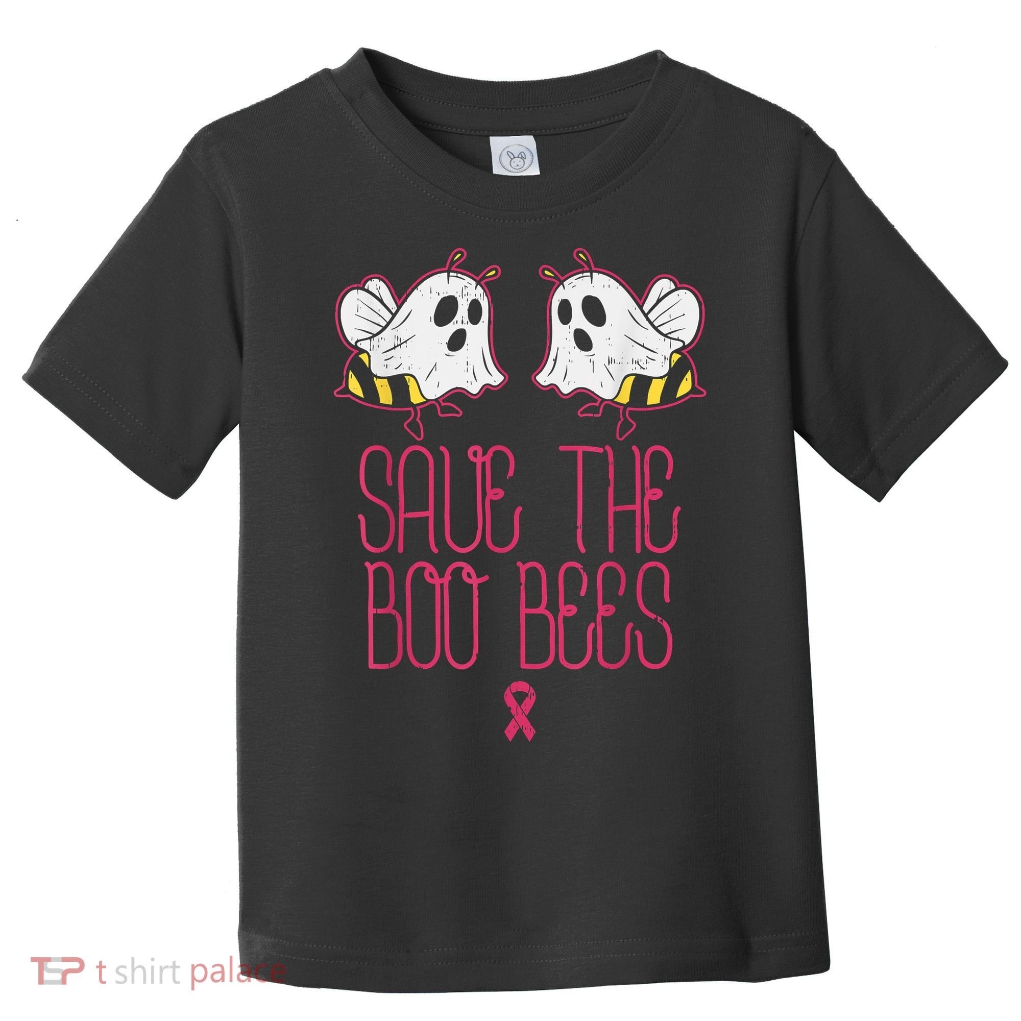 Save The Boobees Boo Bees Breast Cancer Halloween Toddler T-Shirt