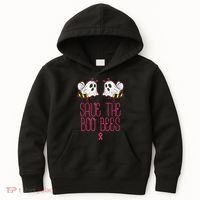 Save The Boobees Boo Bees Breast Cancer Halloween Kids Hoodie thumb 0