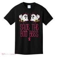Save The Boobees Boo Bees Breast Cancer Halloween Kids T-Shirt thumb 0