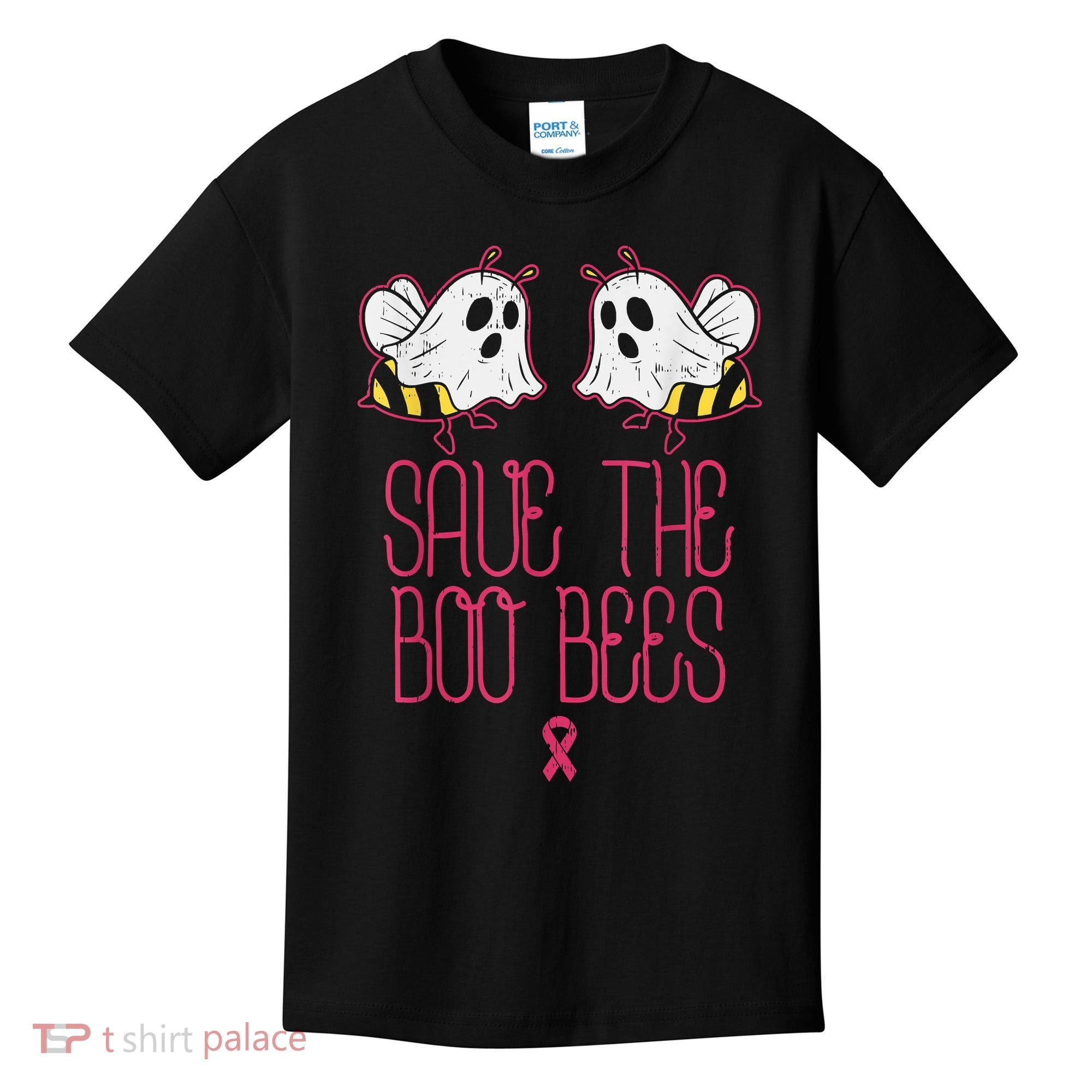 Save The Boobees Boo Bees Breast Cancer Halloween Kids T-Shirt