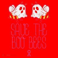 Save The Boobees Boo Bees Breast Cancer Halloween Santa Hat thumb 1