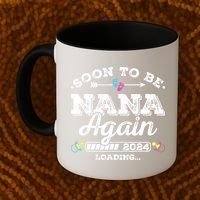 Soon To Be Nana Again 2024 Loading Pregnancy Announcement Coffee Mug thumb 2