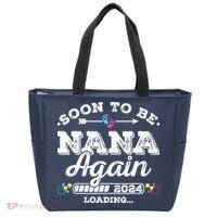 Soon To Be Nana Again 2024 Loading Pregnancy Announcement Tote Bag thumb 0