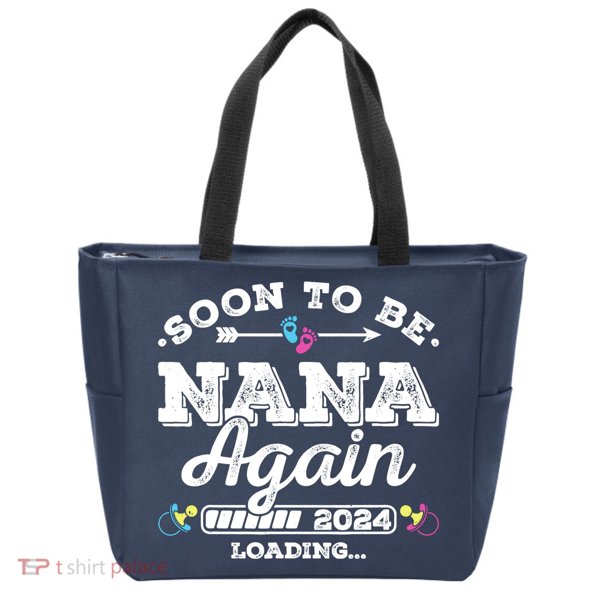 Soon To Be Nana Again 2024 Loading Pregnancy Announcement Tote Bag