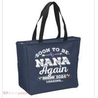 Soon To Be Nana Again 2024 Loading Pregnancy Announcement Tote Bag thumb 2