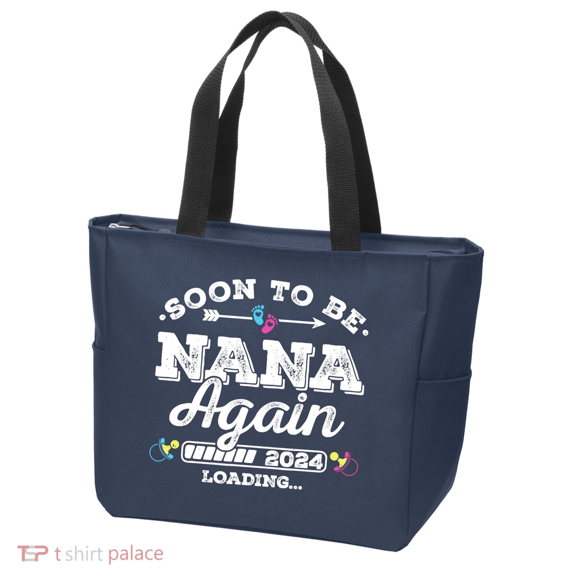 Soon To Be Nana Again 2024 Loading Pregnancy Announcement Tote Bag
