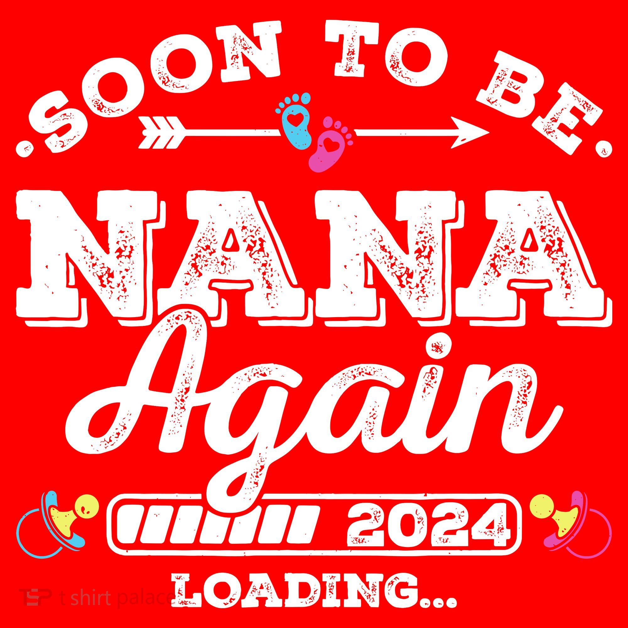 Soon To Be Nana Again 2024 Loading Pregnancy Announcement Santa Hat