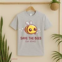 Save The Bees( Or Else) For Yellow Bees Funny Tee T-Shirt thumb 2