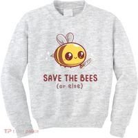 Save The Bees( Or Else) For Yellow Bees Funny Tee Kids Sweatshirt thumb 0