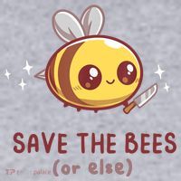Save The Bees( Or Else) For Yellow Bees Funny Tee Women's Sweatshirt thumb 2