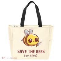 Save The Bees( Or Else) For Yellow Bees Funny Tee Tote Bag thumb 0